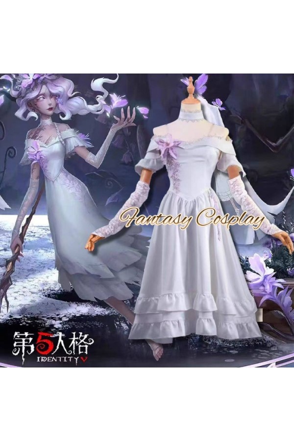 Identity V Naiad Grace Rosemary Oracle White Dress Cosplay Costume